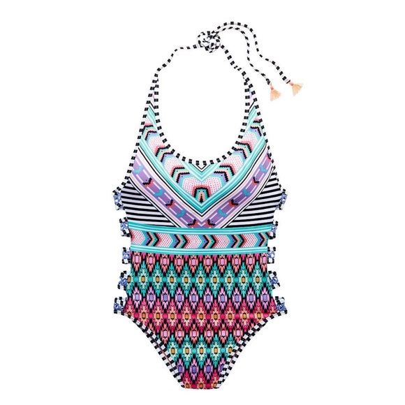 Victoria's Secret Other - Victoria Secret Colorful Tassel Halter One Piece